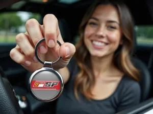 Ferrari Porte-clés Photo Alliage Bombé Métal